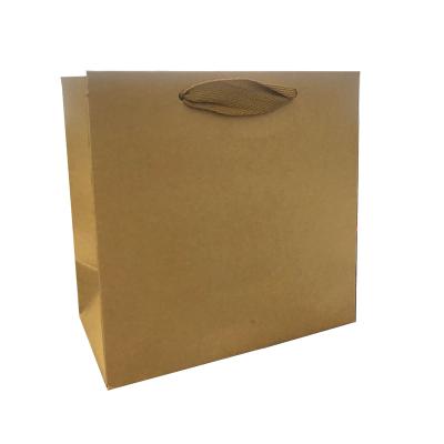 China Recyclable Brown Kraft Paper Bag With Printed Logo Paper Bag Food Package With Handle Cheap Price Shopping Paper Bag for sale