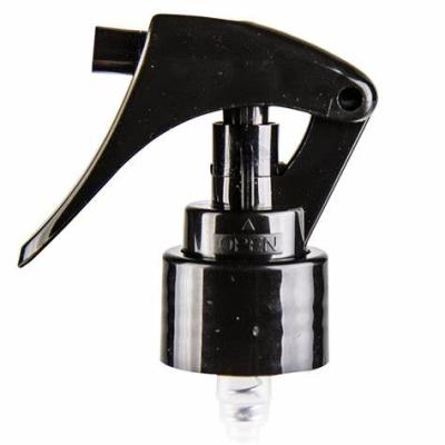 China Mini Bottle Manufacture PP Trigger 24-410 Black Sprayer Hold Trigger Sprayer For Cosmetic Sprayer for sale