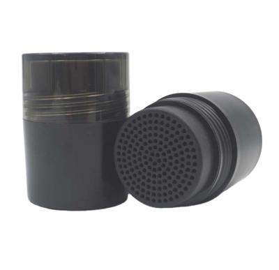 China 30G Empty Cosmetic Bottle Fiber Black White Powder Shaker Bottle Plastic Bottles For Skin Care for sale