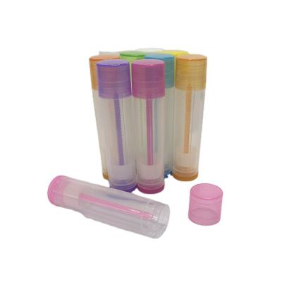 China Mini Lip Balm Tube 5g Wholesale Custom Colored Sunscreen Transparent Empty Lipstick Container Plastic Tube for sale