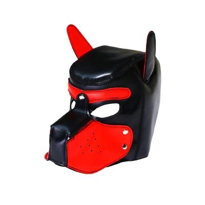 China Male Sexy Bondage Toy Role Playing Game Fun Sex Dog Headwear Headgear for sale