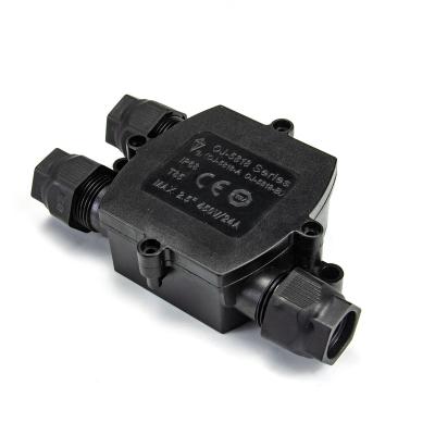 China Outdoor Lighting and Appliances OJ-5718-B 1 in 2 Mini Wire Junction Box IP68 Electronic Waterproof Junction Boxes for sale