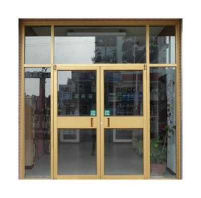 China Sound Insulation Hurricane Proof Heavy Duty Aluminum Glass Door Double Opening Door Designs for sale