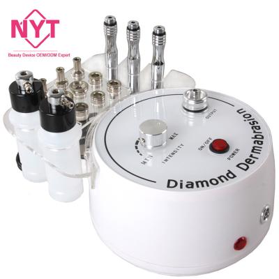 China Skin Tightening Home Salon Equipment Spray Bottles Vacuum Suction Facial Peeling 3 in 1 Diamond Dermabrasion Microdermabrasion Machine Portable for sale