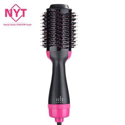 China 2020 Professional Good Quality Cheap Electric Multifunctional 3 In One Step Ionic In 1 Straightener Curler Comb Hot Air Hair Dryer Brush for sale