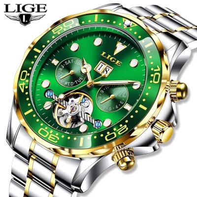 China LIGE 8928 Automatic Mens Quartz Wrist Watch Stainless Steel Male Waterproof Watch Mens Water Resistant Watches Te koop