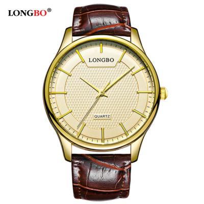 중국 LONGBO 80301 Alarm Men Women Quartz Wrist Watch Fashion Strap Couples Watch Casual Waterproof Watches 판매용