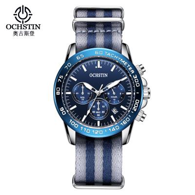 Cina Automatic Casual Date Ochstin 6117B Man Quartz Watches Waterproof Chronograph Relojes Watches Men Nylon in vendita