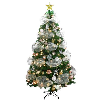 China 2023 Wholesale 2023 PVC Net New Celebrity Net Yarn Home Christmas Tree Set 1.5/1.8/2.1m Net Ins Wind Ornaments Christmas Tree Set/ PE/PET for sale