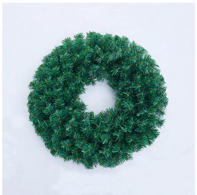 China Customized High Quality Dense Artificial Green PVC Christmas Garland 30cm 60cm For Indoor Outdoor Decoration for sale