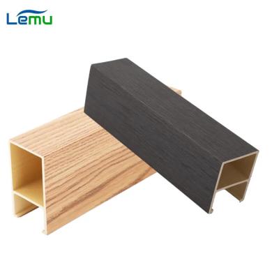 Cina 2.9m Black Nano Sheet 3D Isolato Slat Wood WPC Wall Panel per la decorazione interna in vendita