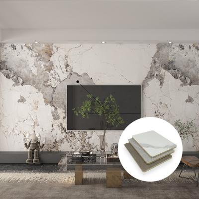 China Interior Wall Decor Materials Marble Bamboo Charcoal Board Veneer for Home Decoration for sale