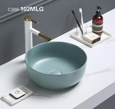 China High Tempreture Sanitary Ware 1st Times Firing Gloss PATE Bathroom Ceramic Wash Basin Manufacturer Round Matte Commercial Sanitario de vaso for sale