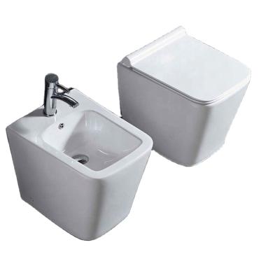 China Concealed Cistern PATE Sanitary Ware Square Floor Standing Short Toilet Back To Wall Washroom for sale