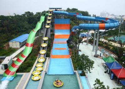 China Super Boomerang Summer Slide Water Park / In An Amusement Park Water Slide 18m Height for sale