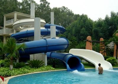 China Blue Water Park Slide Crossword Closed Spiral Amusement Park Equipment for sale