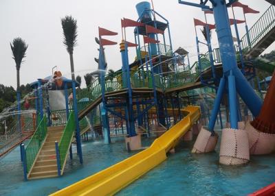 China 2000sqm Summer Kids Play Water Playgrounds , Fiberglass Extreme Water Slide for sale