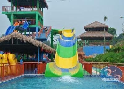 China Water Attraction Fiberglass Water Slides Family Rafting Slide Water Park Use for sale