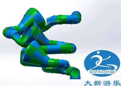 China Aqua Park Equipment Overwhlming Fiber Glass Water Slide For Adults for sale