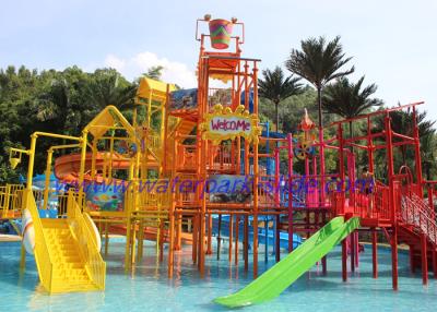 China SGS Water Attractions Aqua Playground Equipment for Familys Adult / Children for sale