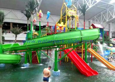 China Thema-Art-Aqua-Park-Fiberglas-Kinder-/Kinderspielgeräte mit 5 Dias zu verkaufen