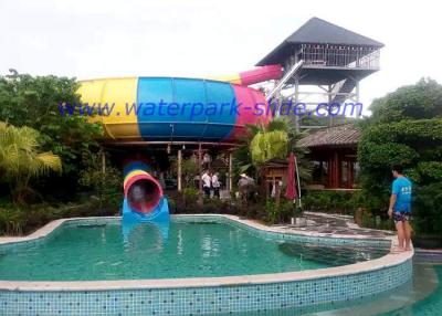 China 2 Persons Space Bowl Water World With Raft Colorful Customized Fiberglass Slide for sale