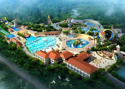 China 40000 Square Meters Water Park Project with Water / Aqua Park Slides , Lazy River for sale