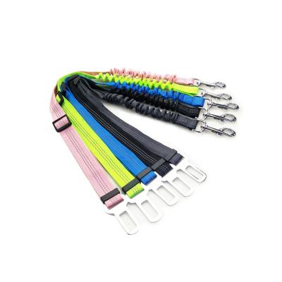 China Viable Adjustable Pet Seat Belt For Vehicle Dog Seat Belt Nylon Retractable Dog Car Seat Belts for sale