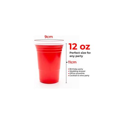 China Strong Modern Disposable Plastic Cups And Sturdy Red Plastic Party Cups For All Occasions Red Plastic Cups for sale