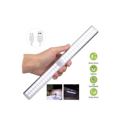 China Modern Rechargeable Radio Cabinet Light USB LED Motion Sensor Sticker Magnetic Light Anywhere for sale