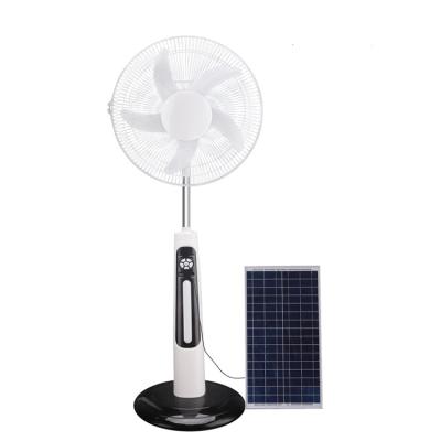 China Fold Yes PortableWholesale 16 Inch With Light China Solar Standing Fan Rechargeable Long Time for sale