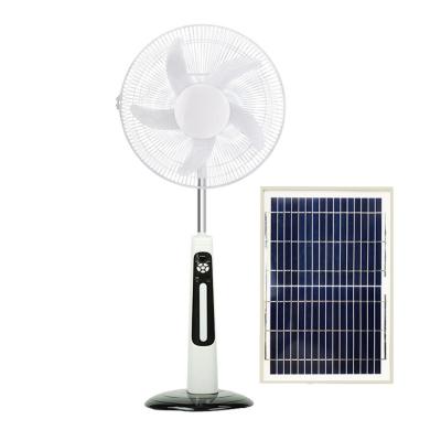 China Fold Yes PortableSolar Powered Outdoor Fans Brushless Motor 16 Inch Rechargeable Floor Fan With High Wind Speed for sale