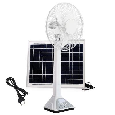 China Fold Yes 16 Inch 12V DC AC Array For Home System , Mini Portable Power Rechargeable Solar Fan for sale