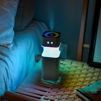 China Portable USB Humidifier Night Light Diffus200ml Aroma Telescoping Portable Ultrasonic Air USB Mini Humidifier with Led Light for Office Car Bedroom for sale