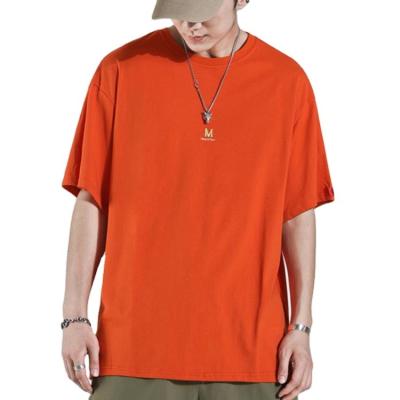 China Fashion high quality anti-pilling men's solid color short sleeve plus size 100%cotton T-shirt for men for sale