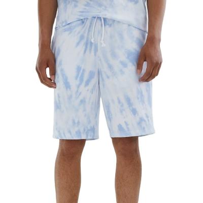 China Wholesale Summer Custom LOGO Plus Size Men's Shorts Drawstring Anti-Wrinkle Tie Dye Shorts 100% Cotton Men's Casual Shorts for sale