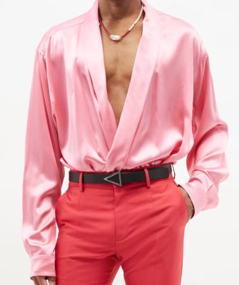 China Breathable OEM Service Custom Fashion Mens Twill Silk Shirt With Long Sleeve Shirt Plus Size Shirts for sale