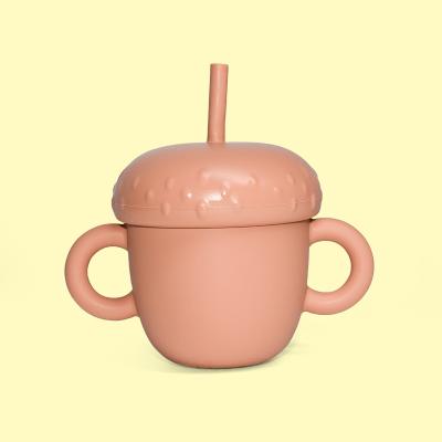 China Bpa Free High Quality Puddle Proof Bpa Free Legenday Baby Training Cup Silicone Drinking Sippy Cup for sale