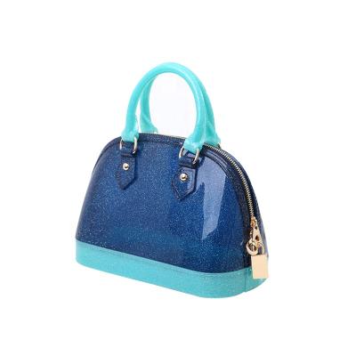 China High Capacity Durable Beautiful Silicone Tote Transparent Handbag With Zipper for sale