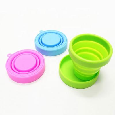 China Disposable Hot Goods Silicone Eco Friendly Travel Folding Collapsible Reusable Coffee Cup for sale