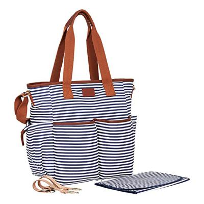 China Tote Women Baby Diaper Bag Canvas Tote Bag Waterproof Durable Baby Change Protection With Shoulder Strap for sale