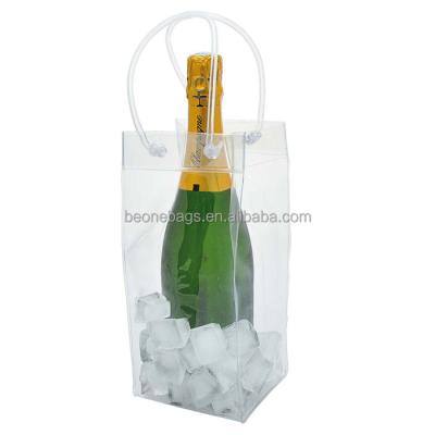 China Recyclable Clear Plastic Pvc Bag Ice Bag PVC For Wine Pvc Ice Cooler Bags for sale