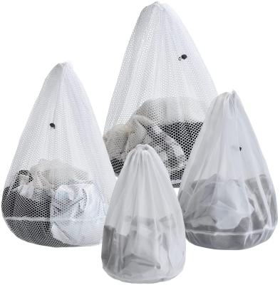 China Good Durable Heavy Duty Drawstring Mesh Net Laundry Washing Bags For Sensitive And Lingerie for sale