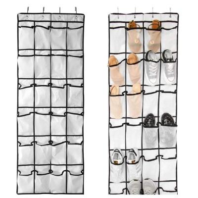 China Viable Foldable Oxford Over Door Storage Bag Waterproof Cloest Shoe Organizer Corner Shelf Hanging Kitchen for 24 Pockets for sale