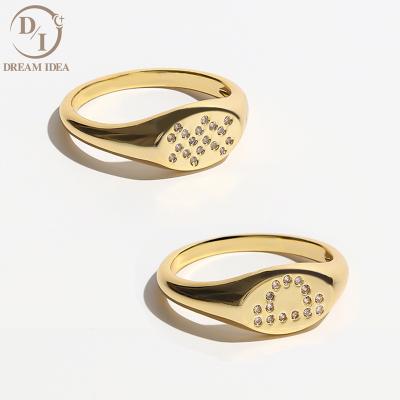 China 2021 New Trendy Fashion Zodiac Ring Micro Zircon Filled 14K Gold Plated Zodiac Ring Jewelry Wholesale for sale