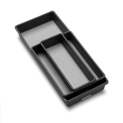 China Wholesale Plastic Bathroom Drawer Tray Cutlery Kitchen Bathroom Bedroom Drawer Storage Box for sale