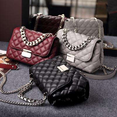 China Others 2021 Tossed Leather Shoulder Bag Women's Diamond Chain Fashion Hand Bags Ladies Handbags for sale