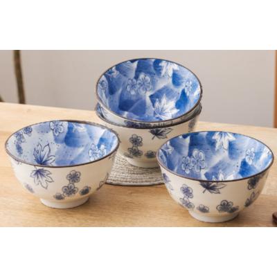 China Sustainable Household Ceramic Dinner Bowl Serving Pasta Salad Fruit Soups Rice Bowl Sets for sale