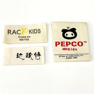 China Other Custom Organic Cotton Clothing Labels Woven Labels Cotton Neck Label for sale