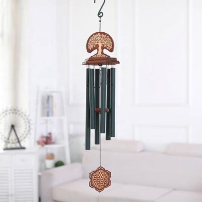 China Best Selling Minimalist Amazon Tube Aluminum Tree of Life Retro Wind Chimes Indoor Outdoor Wind Chimes Garden Decoration Gifts Ladies for sale